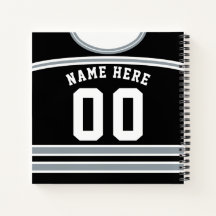 Personalised Ice Hockey Jersey Template Notebook