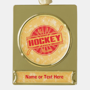 Personalised Ice Hockey Mum Christmas Decorations