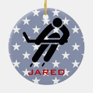 Personalised Ice Hockey Ornament