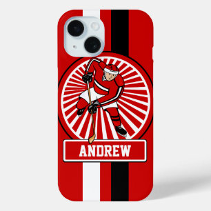 Personalised Ice Hockey Player iPhone 15 Case
