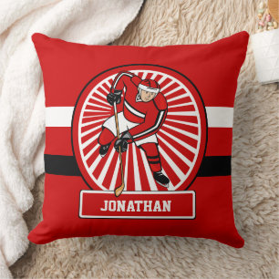 Personalised Ice Hockey player Cushion