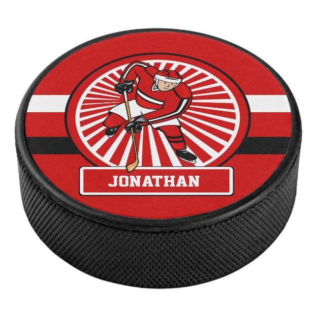 Personalised Ice Hockey player Hockey Puck (3/4)