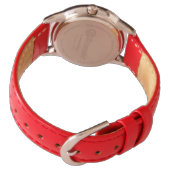 Personalised Ice Hockey Player Red Watch (Back)