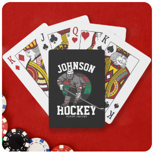 Personalised Ice Hockey Player Team Athlete Name  Playing Cards