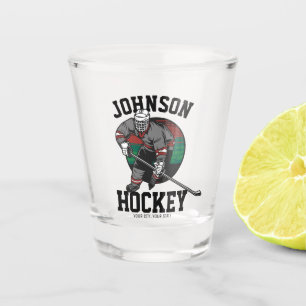 Personalised Ice Hockey Player Team Athlete Name  Shot Glass