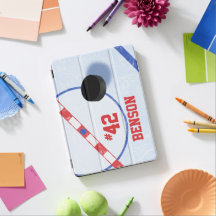 Personalised Ice Hockey Players Centre Ice & Puck