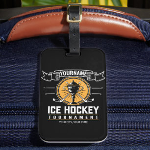 Personalised Ice Hockey Trophy Player Team Game  Luggage Tag
