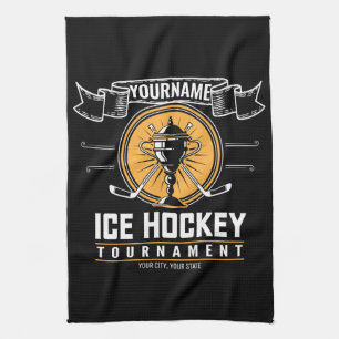 Personalised Ice Hockey Trophy Player Team Game Tea Towel