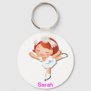 Personalised Ice Skating Gifts Key Ring