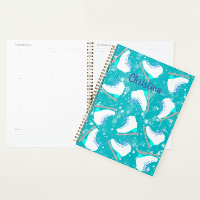 Personalised Ice Skating Teal Lesson/Practice Planner (Display)