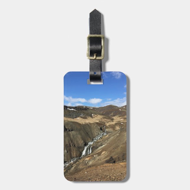 Personalised Iceland - luggage tag (Front Vertical)