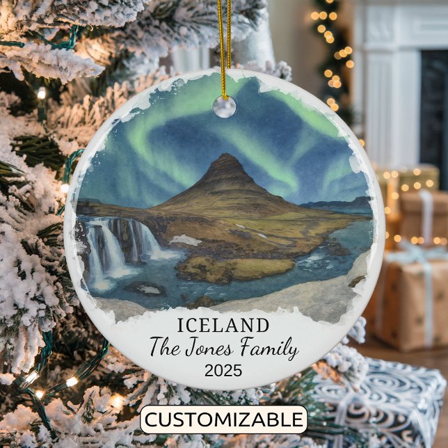 Personalised Iceland Ornament, Iceland Ceramic Ornament (Creator Uploaded)