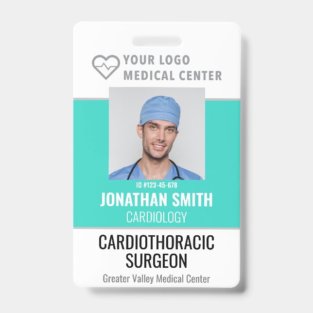 Personalised ID Badge Hospital Employee Name Tag (Front)