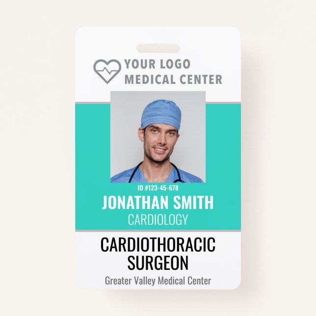 Personalised ID Badge Hospital Employee Name Tag (Front)
