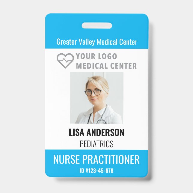 Personalised ID Badge Hospital Employee Name Tag (Front)