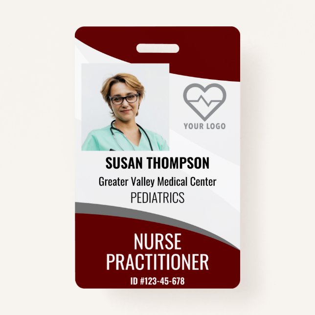 Personalised ID Badge Hospital Employee Name Tag (Front)