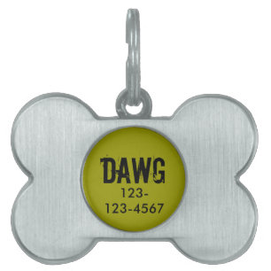 Personalised ID Dog Tag Grungy Add Your Pet's Name