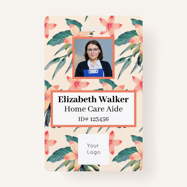 Personalised ID Photo Badge Double Sided ID Badge (Front)