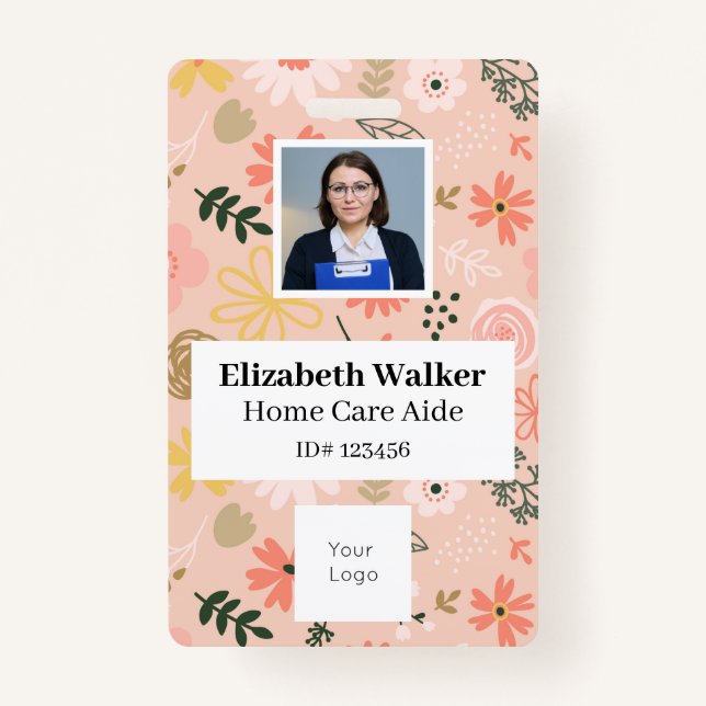 Personalised ID Photo Badge Double Sided ID Badge (Front)