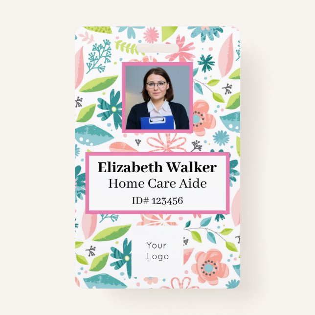 Personalised ID Photo Badge Double Sided ID Badge (Front)