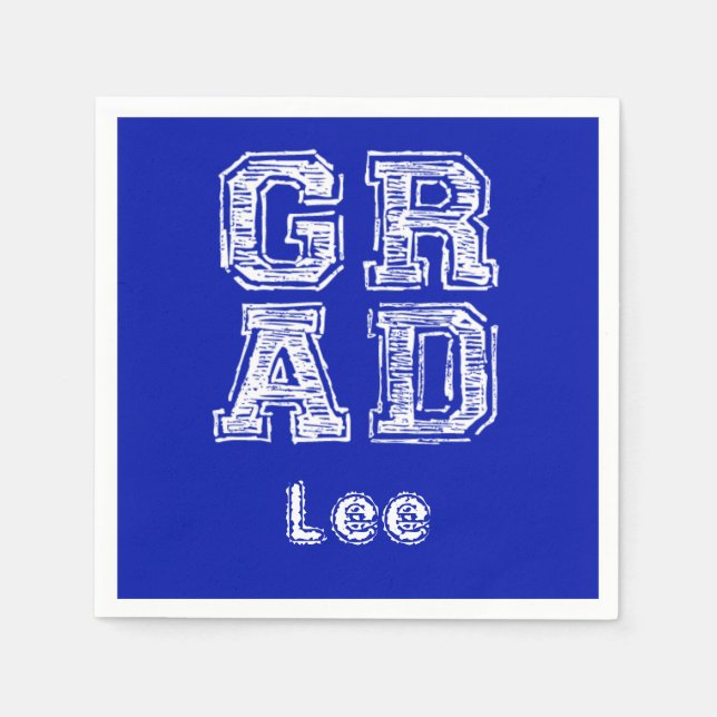 Personalised Ideas Graduation Chalkboard Style Napkin (Front)