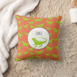 Personalised Iguana Lizard Pattern  Cushion