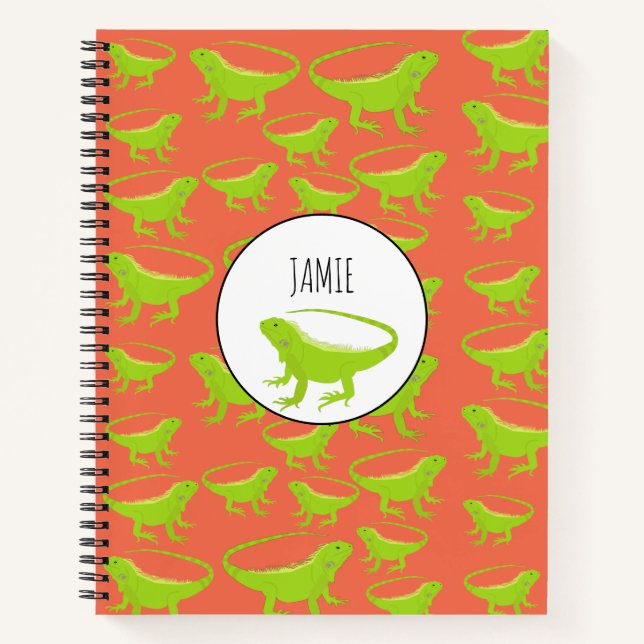 Personalised Iguana Lizard Pattern    Notebook (Front)