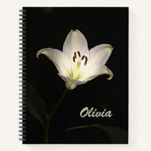 Personalised Illuminated Tulip Spiral Notebook