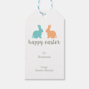 Personalised Illustrated Easter Bunny Gift Tags
