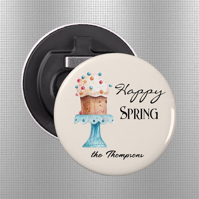 Personalised Illustrated Spring-Easter 2.25 Magnet Bottle Opener (Creator Uploaded)
