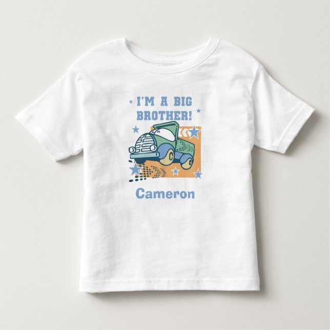 Personalised I'm a Big Brother - Truck T-Shirt (Front)