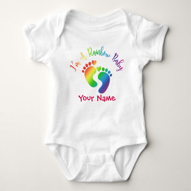 Personalised I'm A Rainbow Baby Tutu Bodysuit (Front)