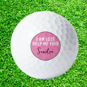 Personalised I'm Lost theme Pink Golf Balls