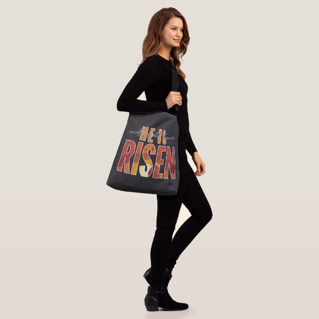 Personalised Image CrossBody Bag - He Is Risen (On Model)