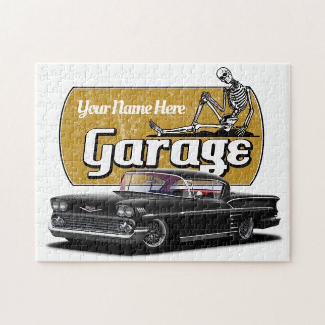 Personalised Impala Garage Jigsaw Puzzle (Horizontal)