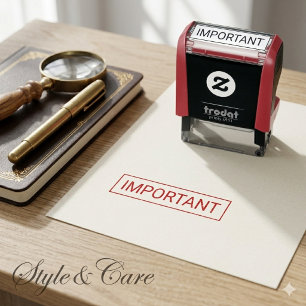 Personalised Important Label Self Inking Stamp Des