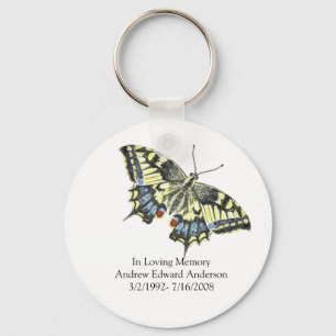 Personalised In Loving Memory Butterfly Memorial Key Ring