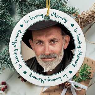 Personalised In Loving Memory Keepsake Photo Ceramic Ornament