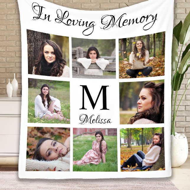 Personalised In Loving Memory Photo Collage Fleece Blanket (Creator Uploaded)