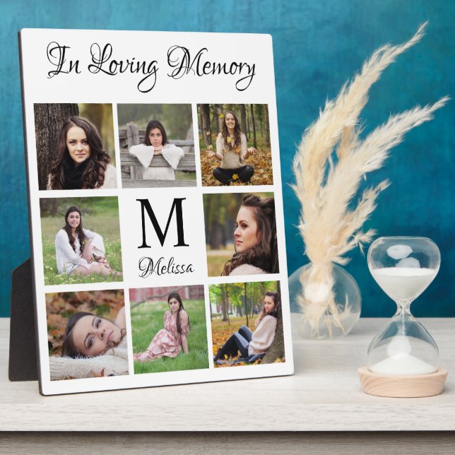 Personalised In Loving Memory Photo Collage Plaque (Side)