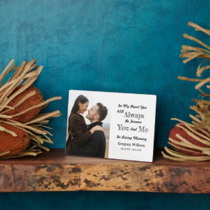 Personalised in loving memory photo plaque