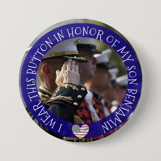 Personalised In memory of my son Button (Front)