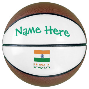 Personalised India Flag Basketball