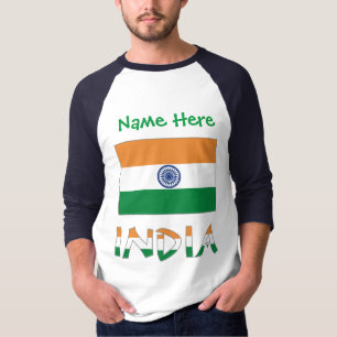 Personalised India Flag Gift Men's T-Shirt