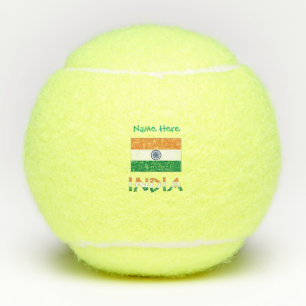 Personalised India Flag Tennis Balls