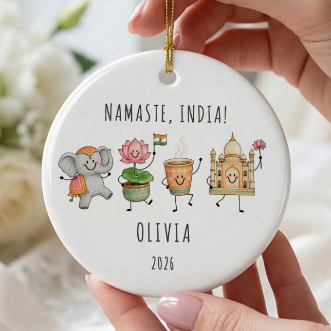 Personalised India Vacation Ornament (Creator Uploaded)