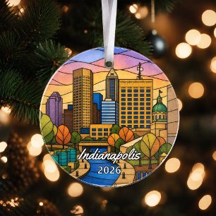 Personalised Indianapolis Acrylic Ornament, Custom Ornament