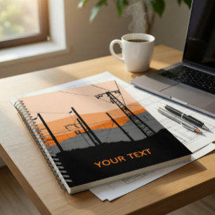 Personalised Industrial Sunset Power Lines Planner