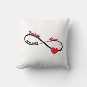 Personalised Infinity With Heart Cushion