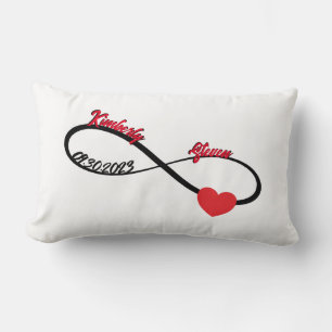 Personalised Infinity With Heart Lumbar Cushion